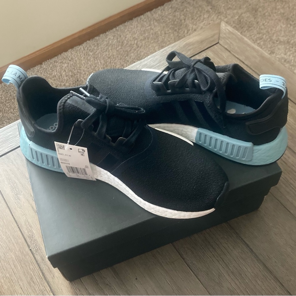 Adidas Core Black  Ash Grey NMD_R1 W  Shoes.  Size 10.  NWT.